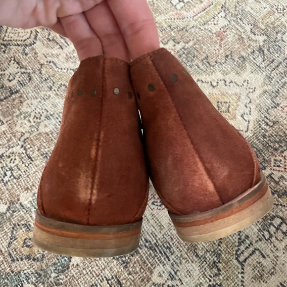 FREE PEOPLE Aquarian Rust Suede Ankle Boots Sz. 38 - Picture 7 of 12